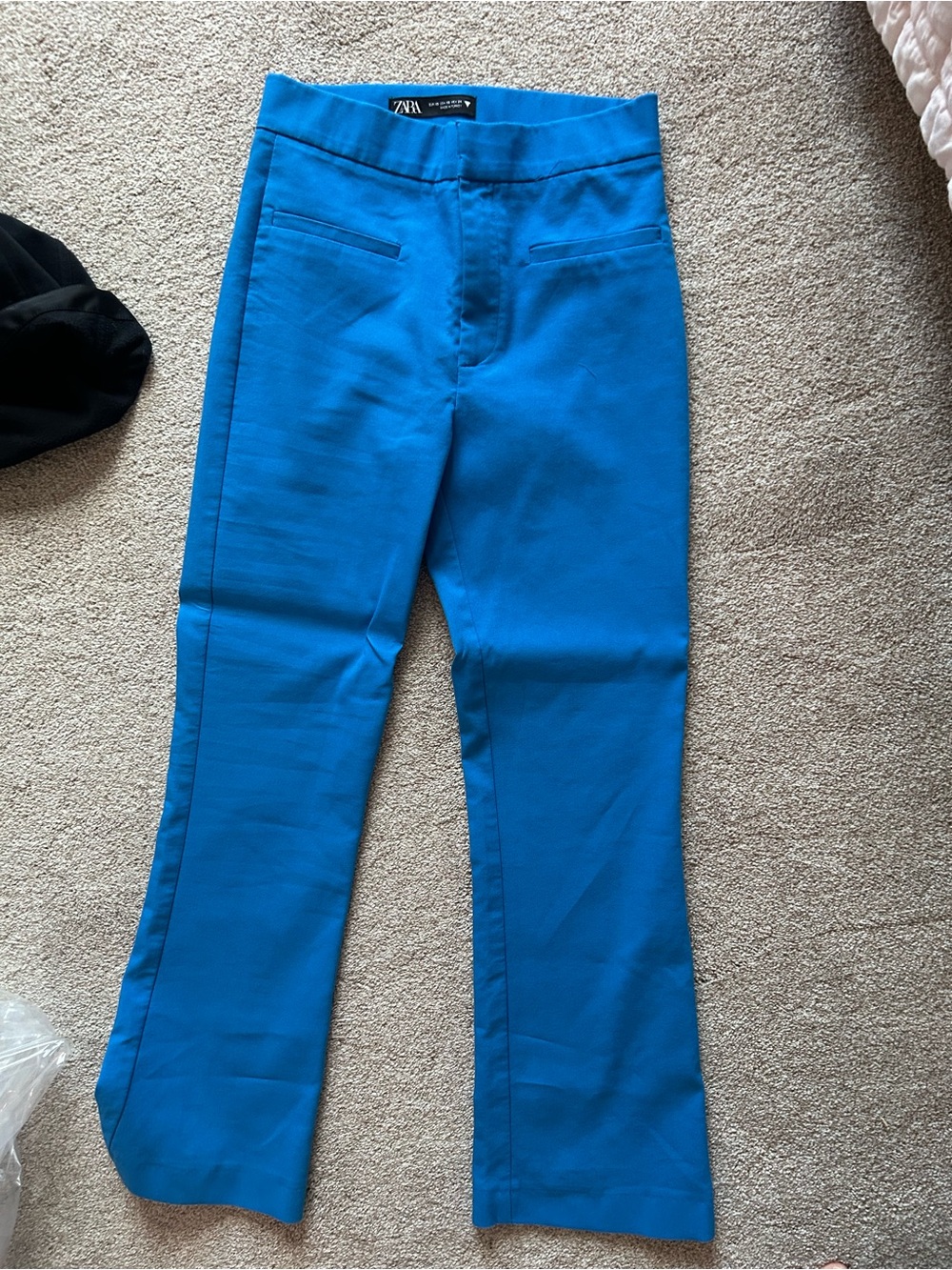 Zara Bright Blue Wide-Leg Trousers